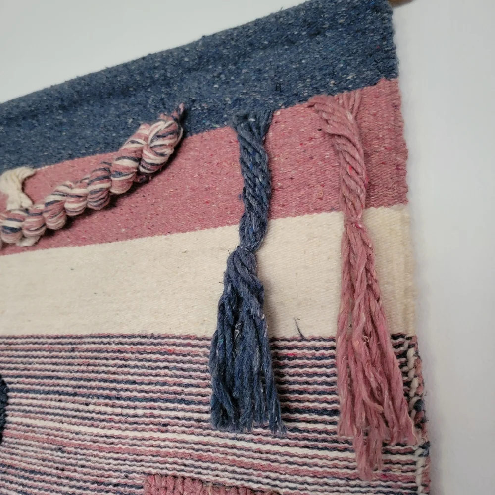 VTG Southwestern Woven Tapestry Wall Hanging Fiber Art Textile Saguaro Western